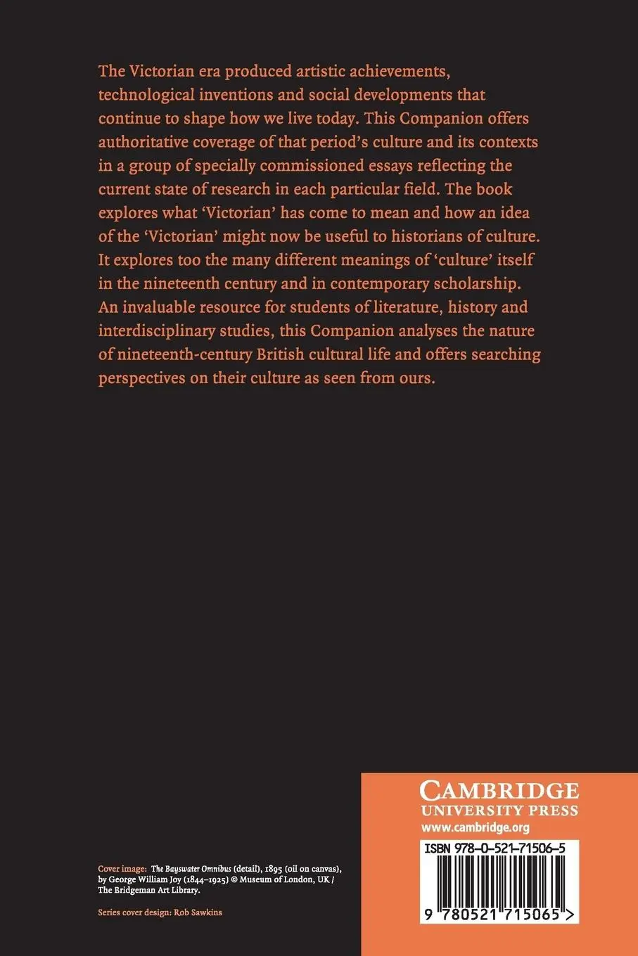Rückseite: 9780521715065 | The Cambridge Companion to Victorian Culture | Francis O'Gorman | Buch