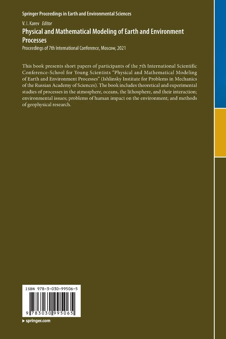 Rückseite: 9783030995065 | Physical and Mathematical Modeling of Earth and Environment Processes