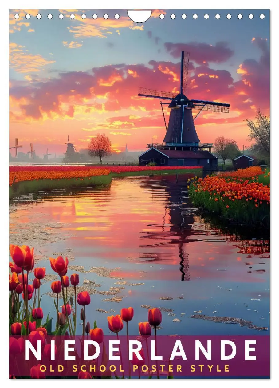 Cover: 9783516255065 | Niederlande - Old School Poster Style (Wandkalender 2026 DIN A4...