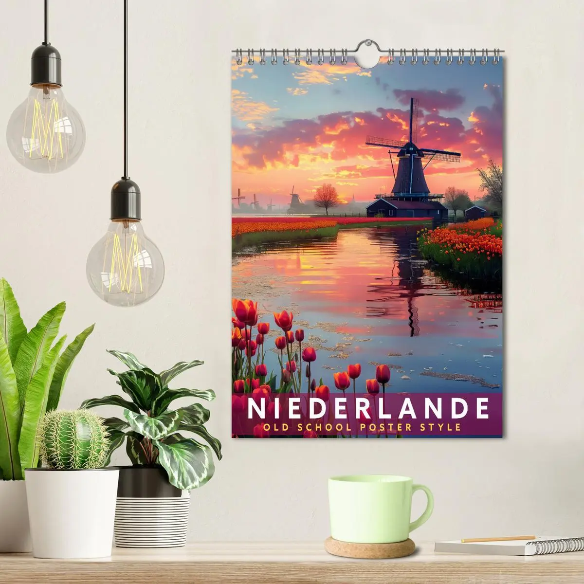 Bild: 9783516255065 | Niederlande - Old School Poster Style (Wandkalender 2026 DIN A4...