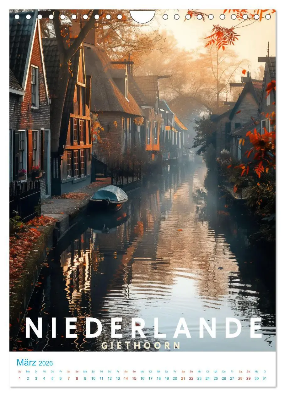 Bild: 9783516255065 | Niederlande - Old School Poster Style (Wandkalender 2026 DIN A4...