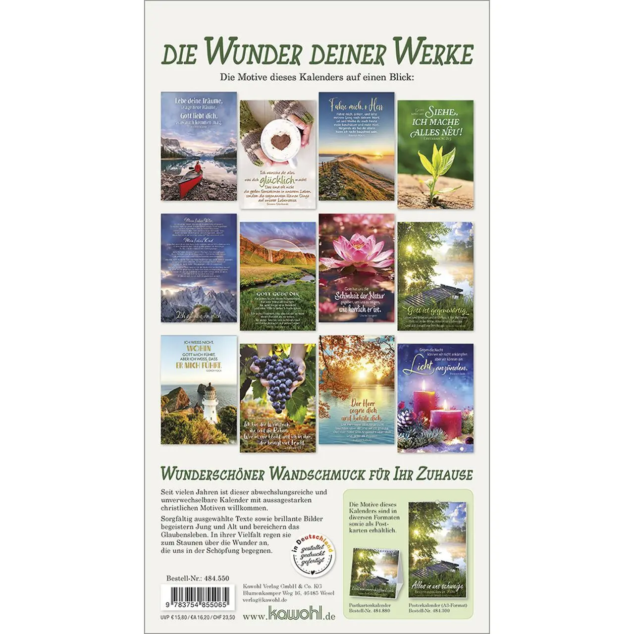 Bild: 9783754855065 | Die Wunder deiner Werke 2026 | Besinnungskalender | Kalender | 14 S.