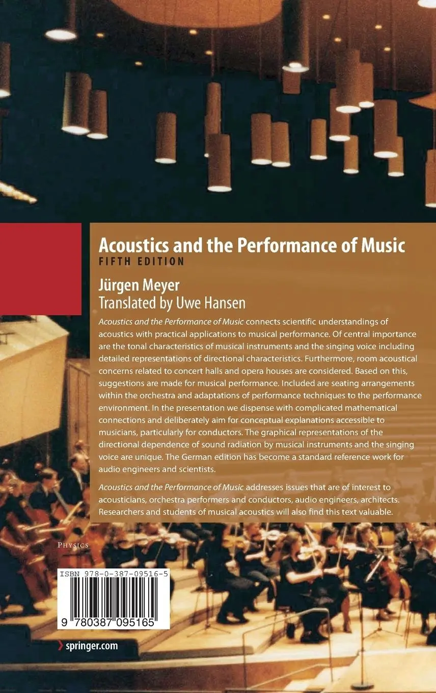 Rückseite: 9780387095165 | Acoustics and the Performance of Music | Jürgen Meyer | Buch | xiii