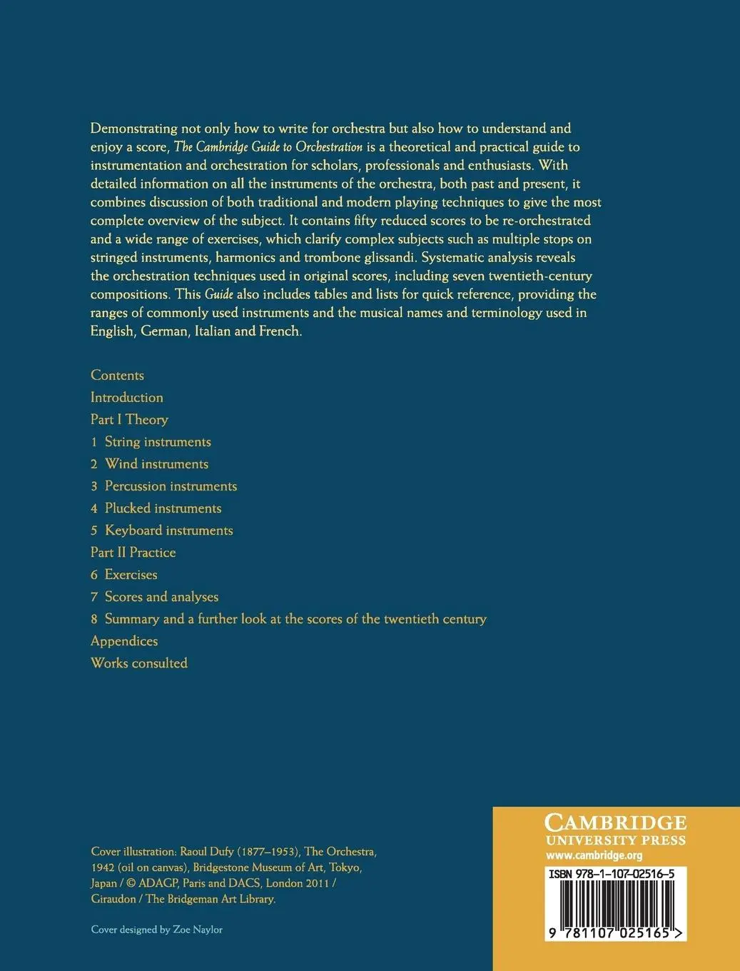 Rückseite: 9781107025165 | The Cambridge Guide to Orchestration | Ertu¿rul Sevsay | Buch | 2013