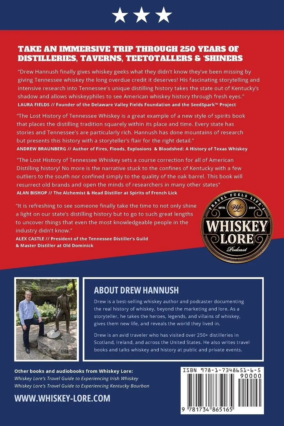 Rückseite: 9781734865165 | The Lost History of Tennessee Whiskey | Drew Hannush | Taschenbuch