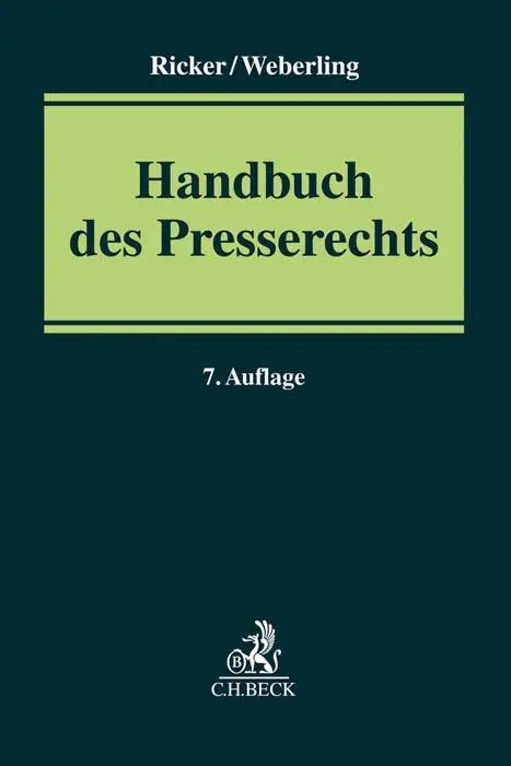 Cover: 9783406735165 | Handbuch des Presserechts | Martin Löffler (u. a.) | Buch | LXXVI