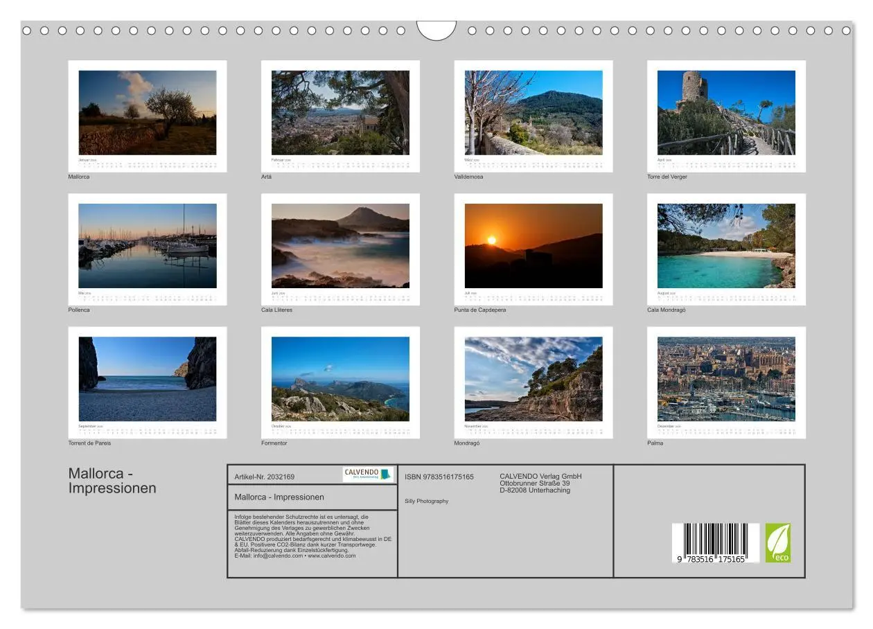 Bild: 9783516175165 | Mallorca - Impressionen (Wandkalender 2026 DIN A3 quer), CALVENDO...