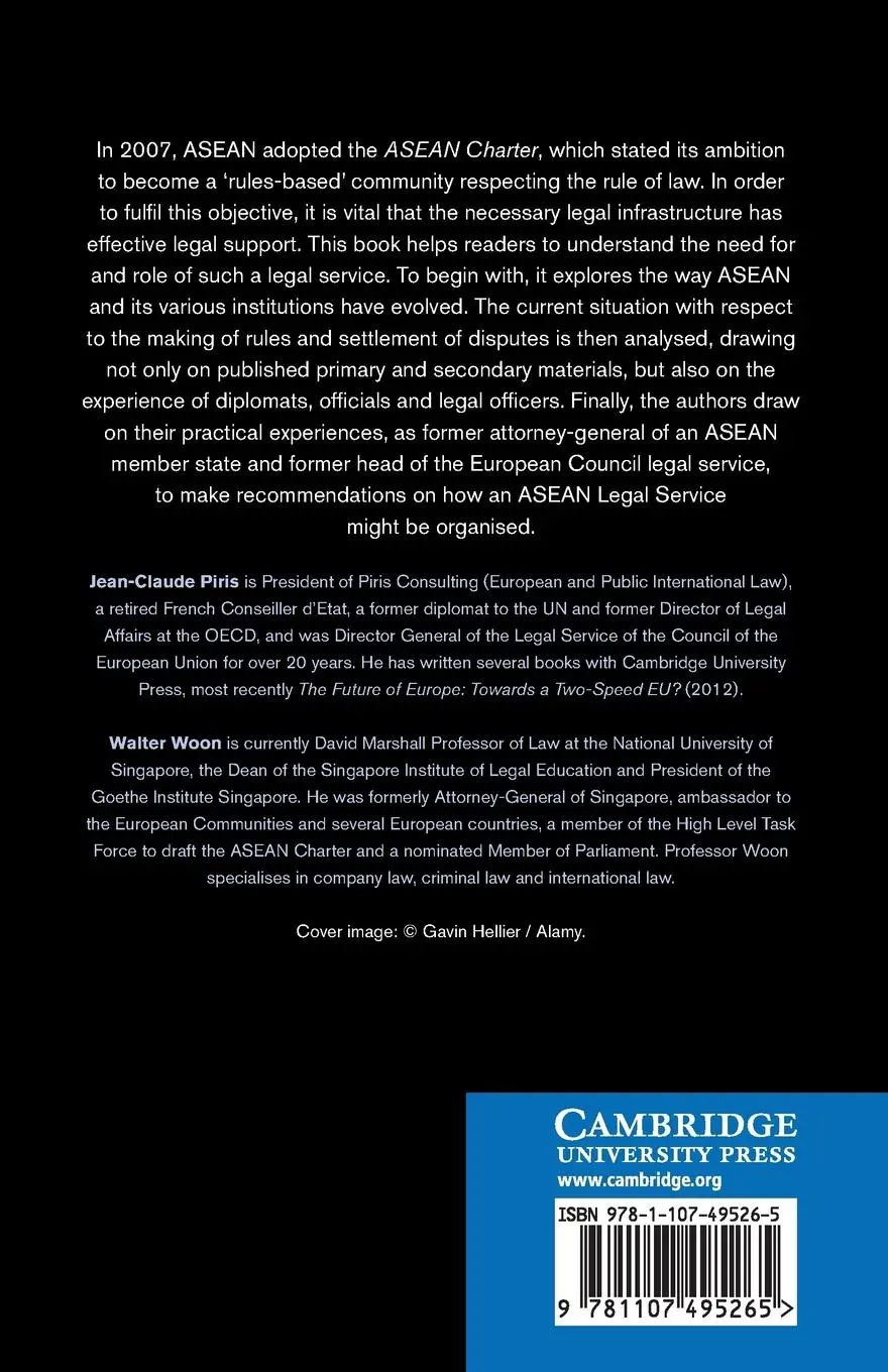 Rückseite: 9781107495265 | Towards a Rules-Based Community | An ASEAN Legal Service | Taschenbuch