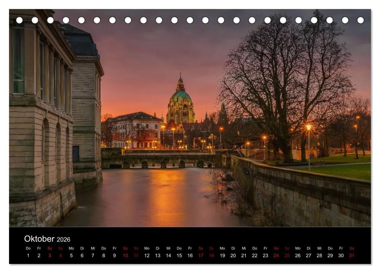 Bild: 9783457765265 | Hannover bei Nacht 2026 (Tischkalender 2026 DIN A5 quer), CALVENDO...