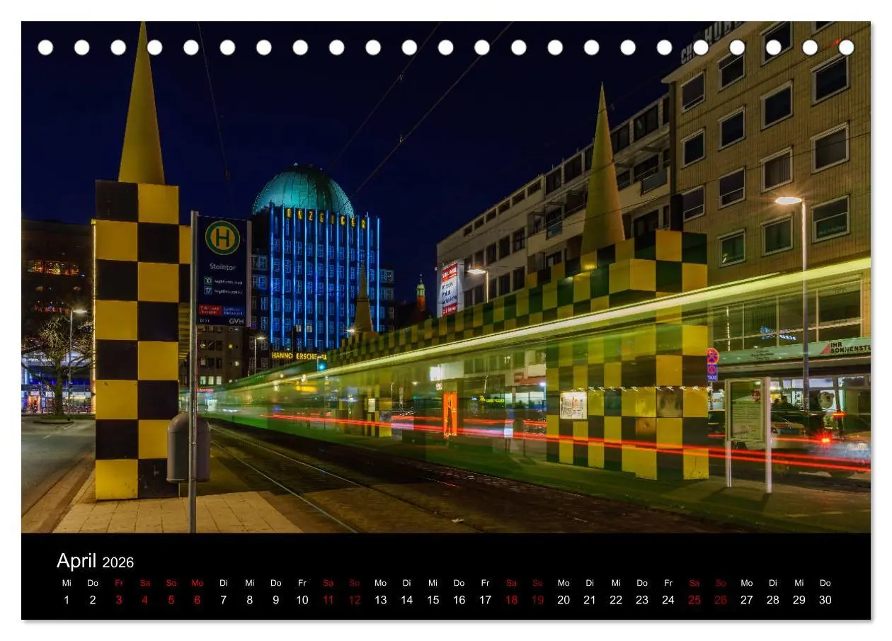 Bild: 9783457765265 | Hannover bei Nacht 2026 (Tischkalender 2026 DIN A5 quer), CALVENDO...