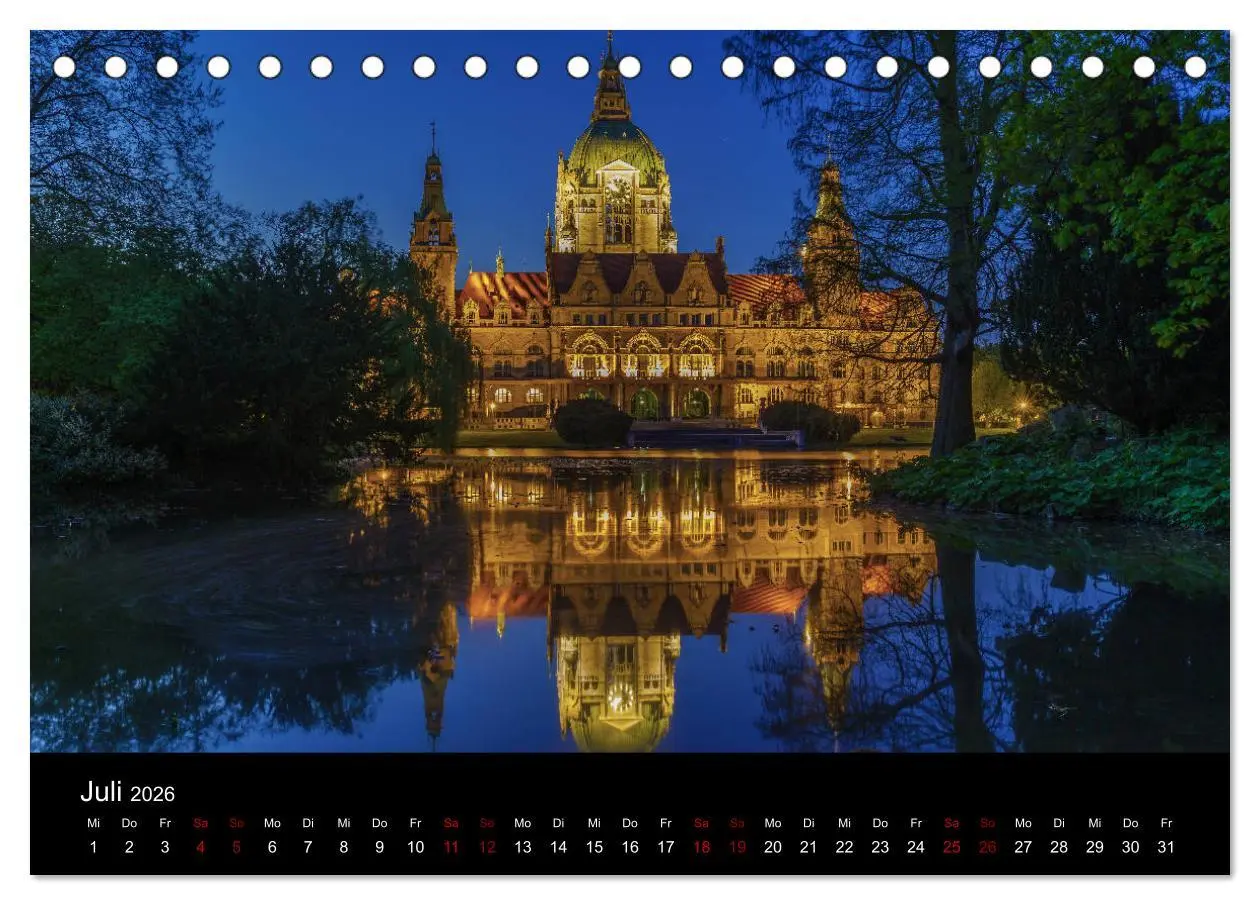 Bild: 9783457765265 | Hannover bei Nacht 2026 (Tischkalender 2026 DIN A5 quer), CALVENDO...