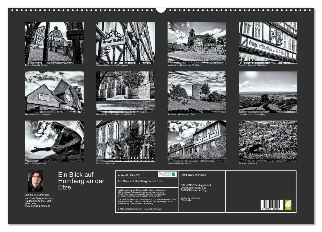 Bild: 9783457905265 | Ein Blick auf Homberg an der Efze (Wandkalender 2026 DIN A2 quer),...