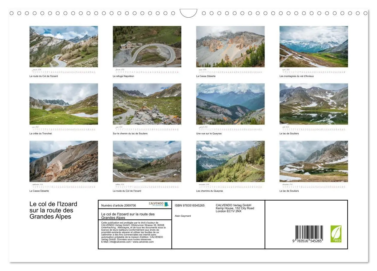 Bild: 9783516545265 | Le col de l'Izoard sur la route des Grandes Alpes (Calendrier mural...