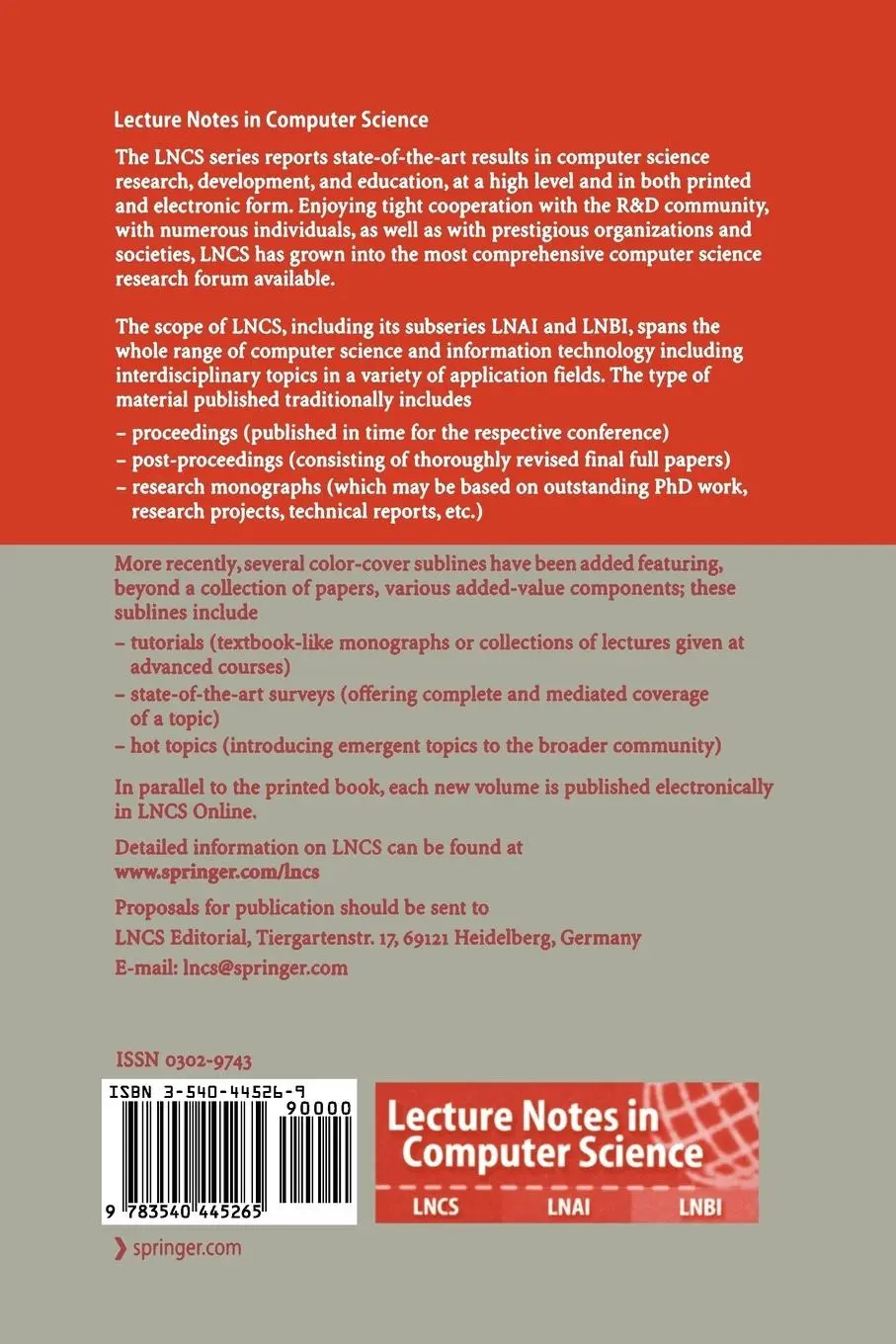 Rückseite: 9783540445265 | Geographic Information Science | Martin Raubal (u. a.) | Taschenbuch