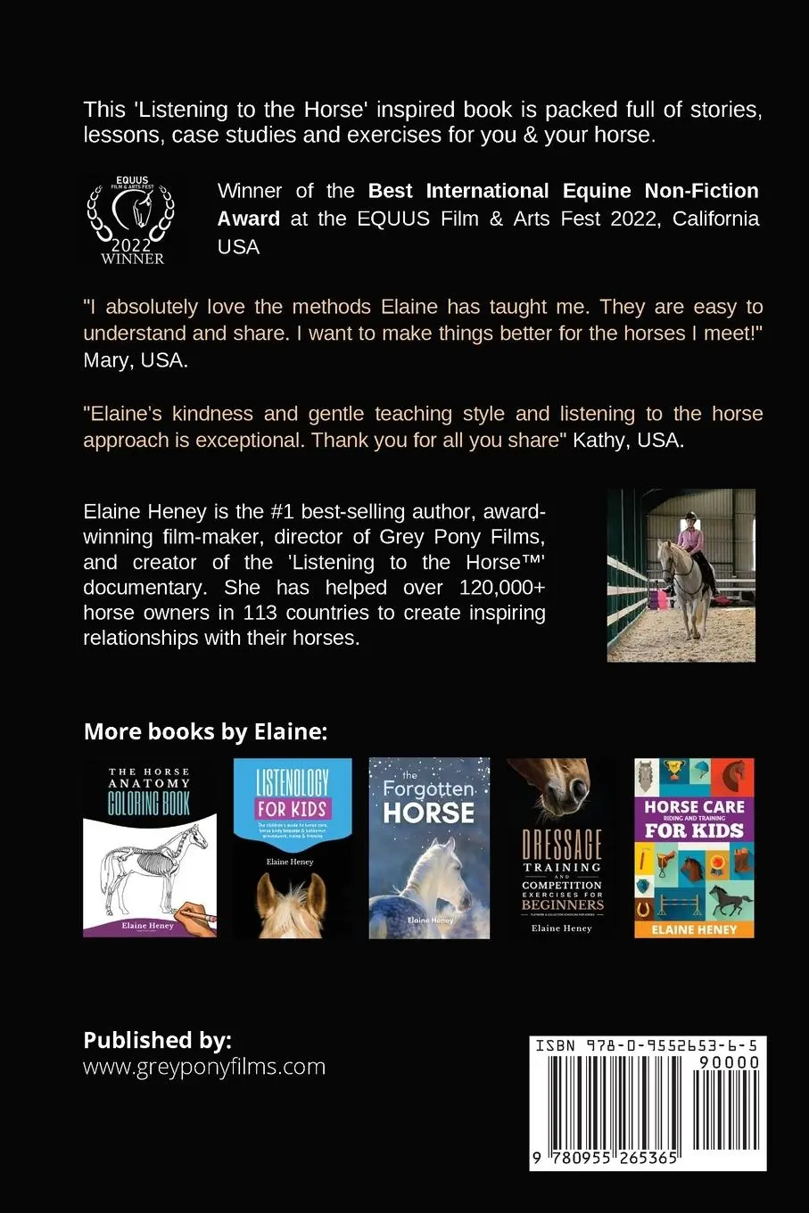 Rückseite: 9780955265365 | The Equine Listenology Guide - Essential horsemanship, horse body...