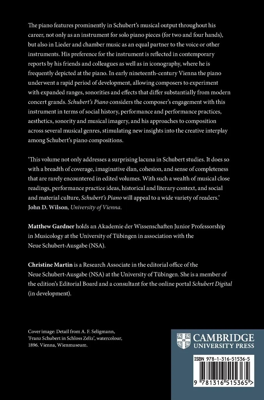Rückseite: 9781316515365 | Schubert's Piano | Matthew Gardner (u. a.) | Buch | Englisch | 2024