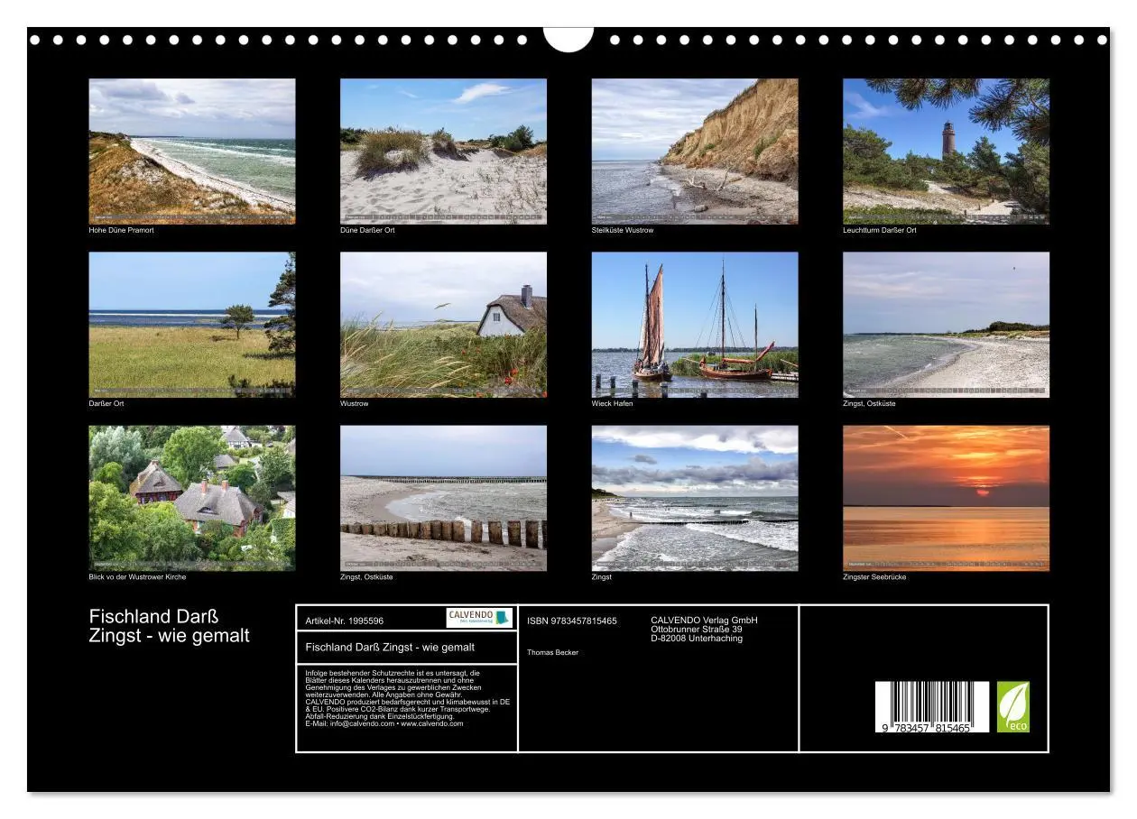 Bild: 9783457815465 | Fischland Darß Zingst - wie gemalt (Wandkalender 2026 DIN A3 quer),...
