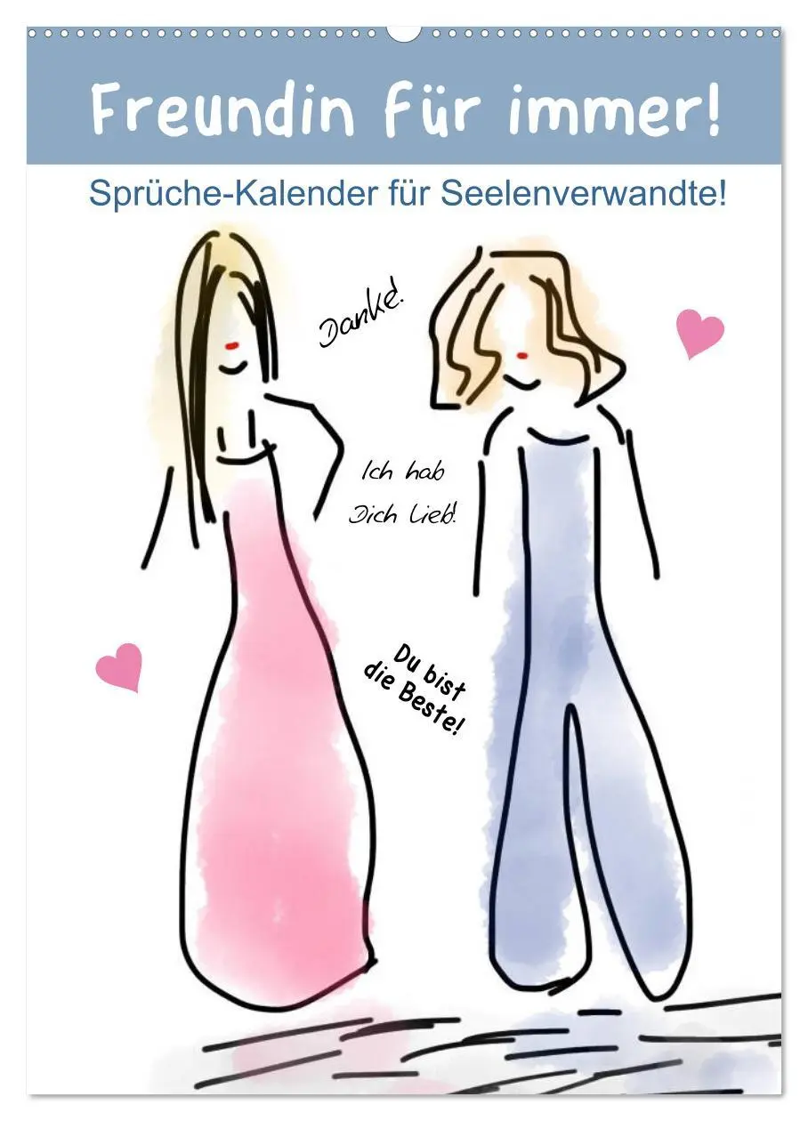 Cover: 9783516385465 | Freundin für immer! Sprüche-Kalender für Seelenverwandte!...