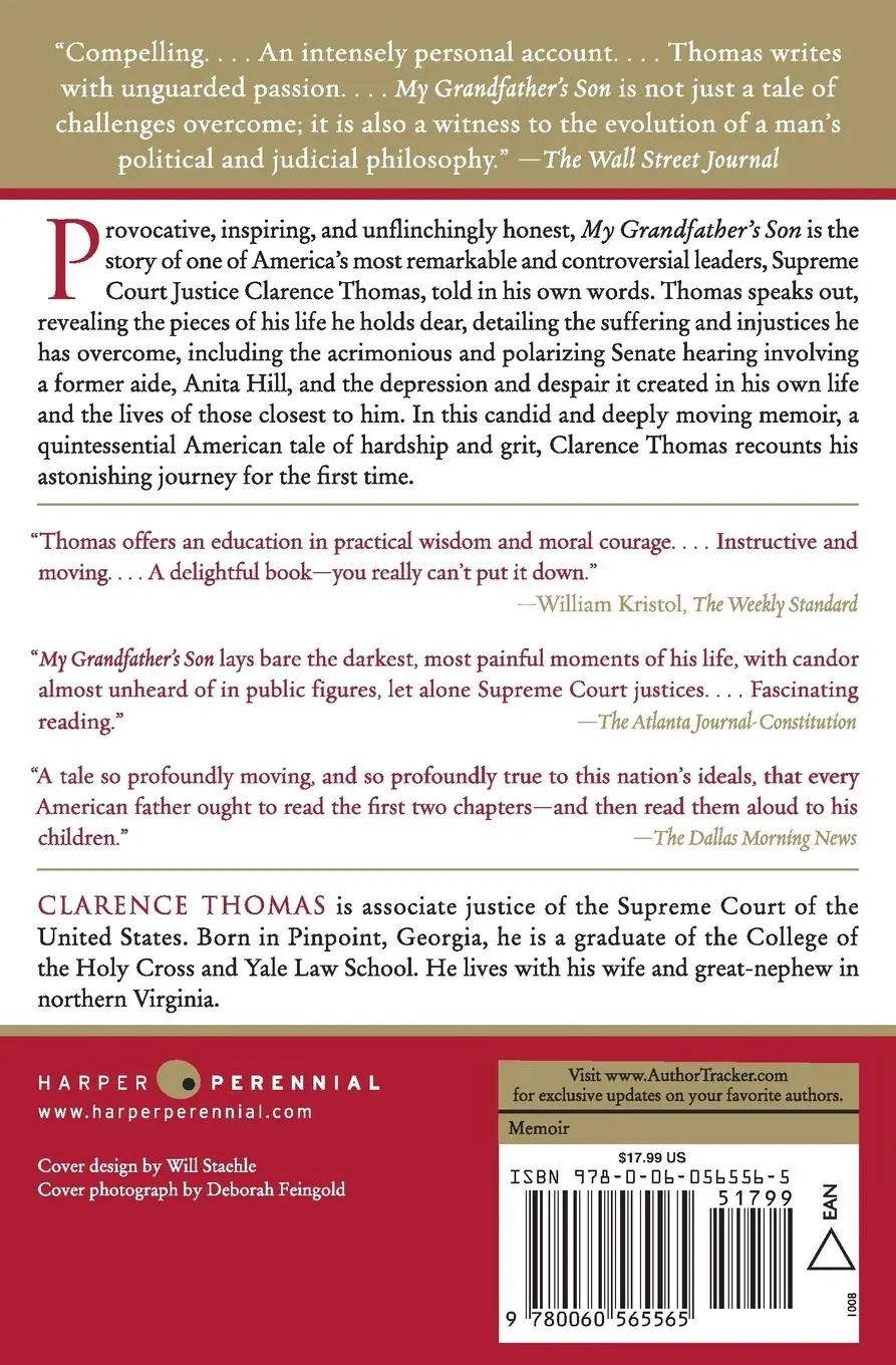 Rückseite: 9780060565565 | My Grandfather's Son | A Memoir | Clarence Thomas | Taschenbuch | 2008