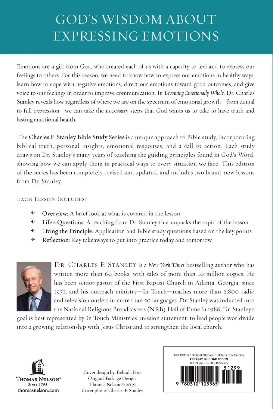 Rückseite: 9780310105565 | Becoming Emotionally Whole | Charles F. Stanley | Taschenbuch | 2020