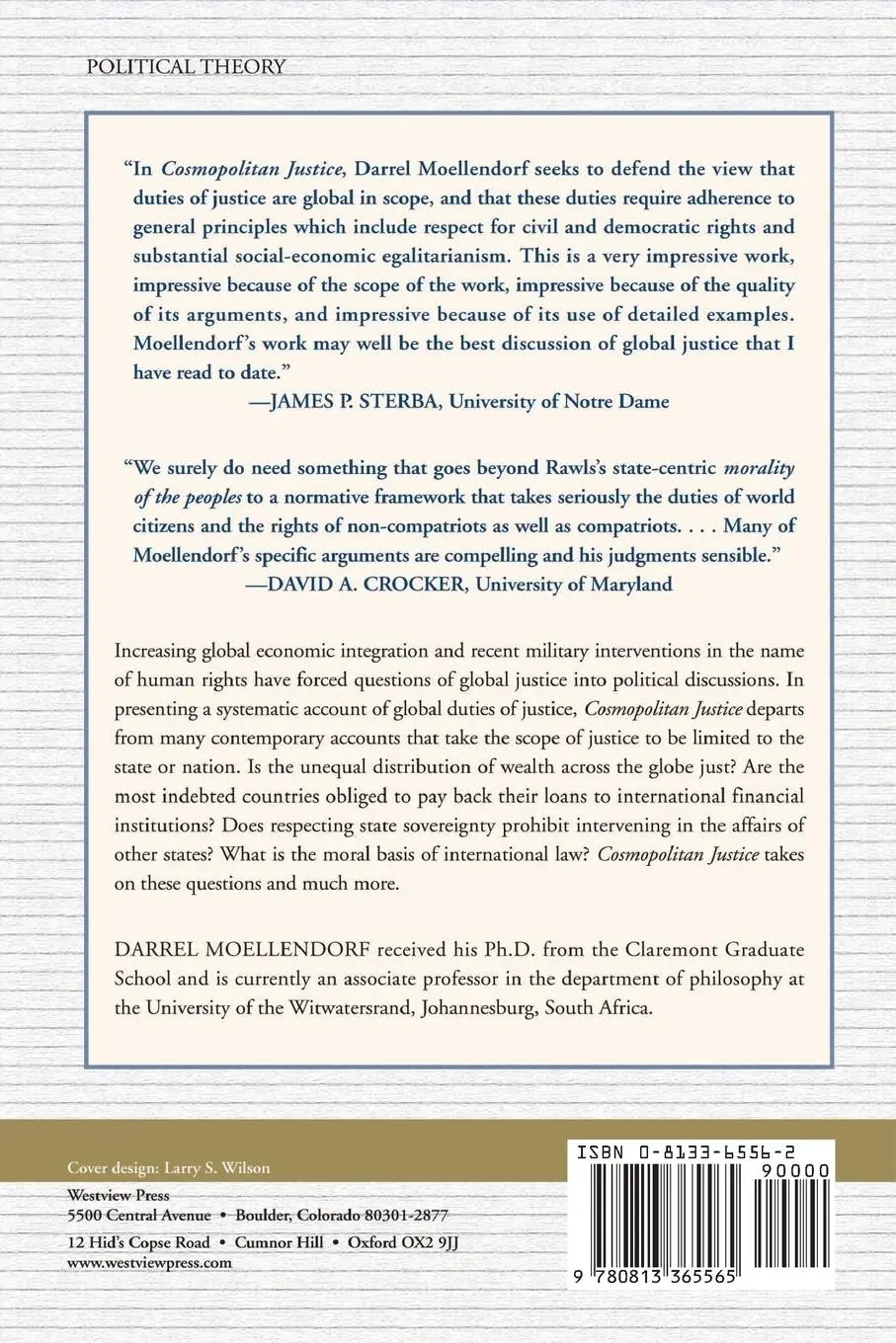 Rückseite: 9780813365565 | Cosmopolitan Justice | Darrel Moellendorf | Taschenbuch | Englisch