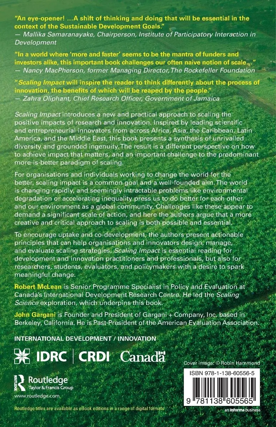 Rückseite: 9781138605565 | Scaling Impact | Innovation for the Public Good | Mclean (u. a.)