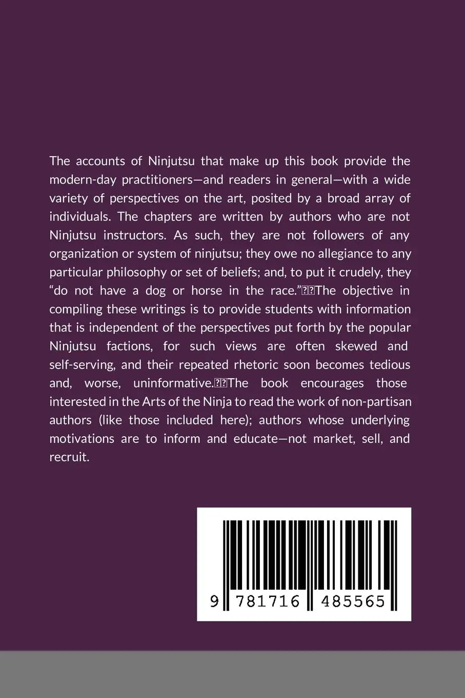 Rückseite: 9781716485565 | THE HAGAKURE OF NINJUTSU | James Loriega | Taschenbuch | Englisch