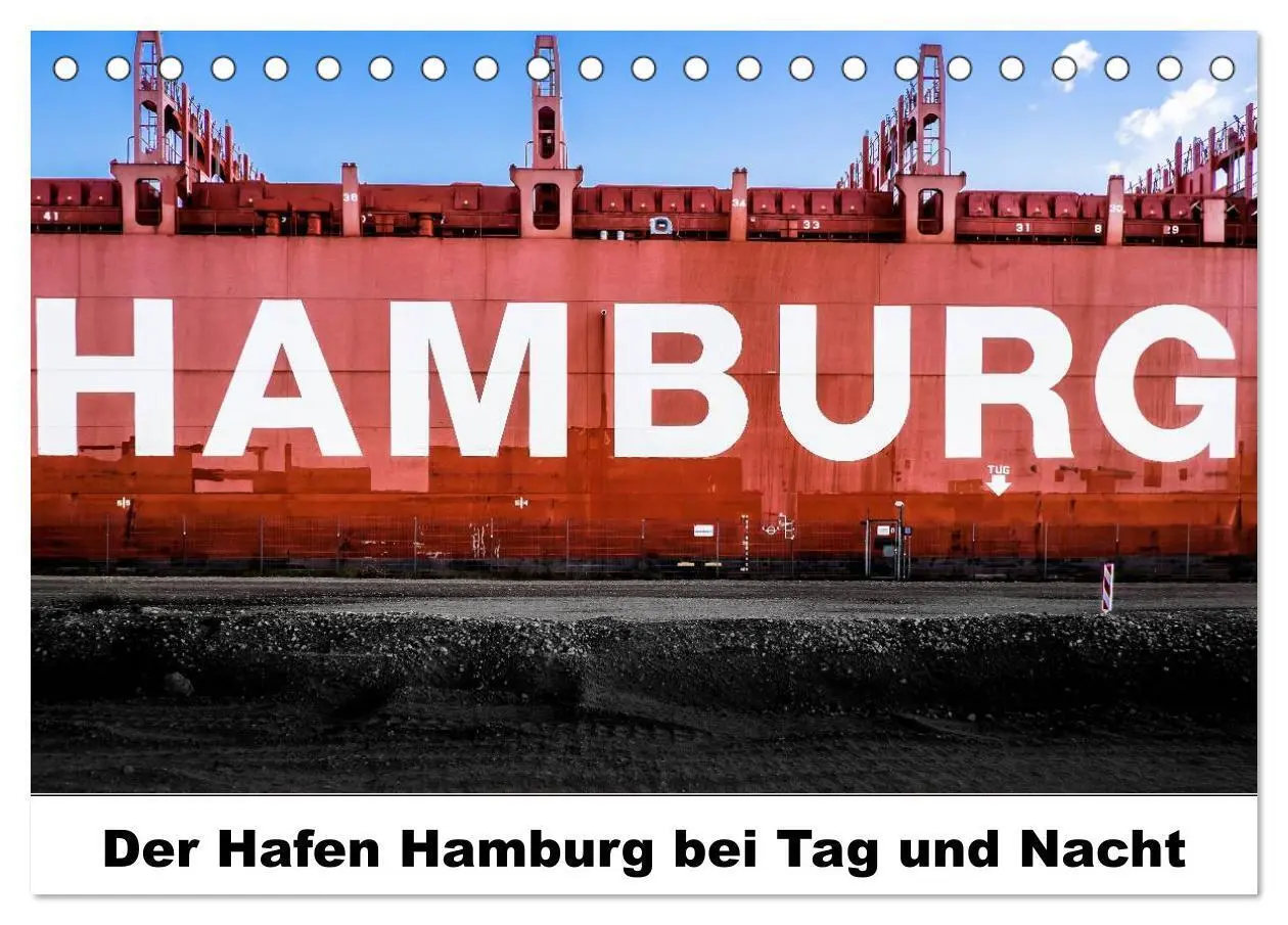 Cover: 9783435645565 | Der Hafen Hamburg bei Tag und Nacht (Tischkalender 2025 DIN A5...