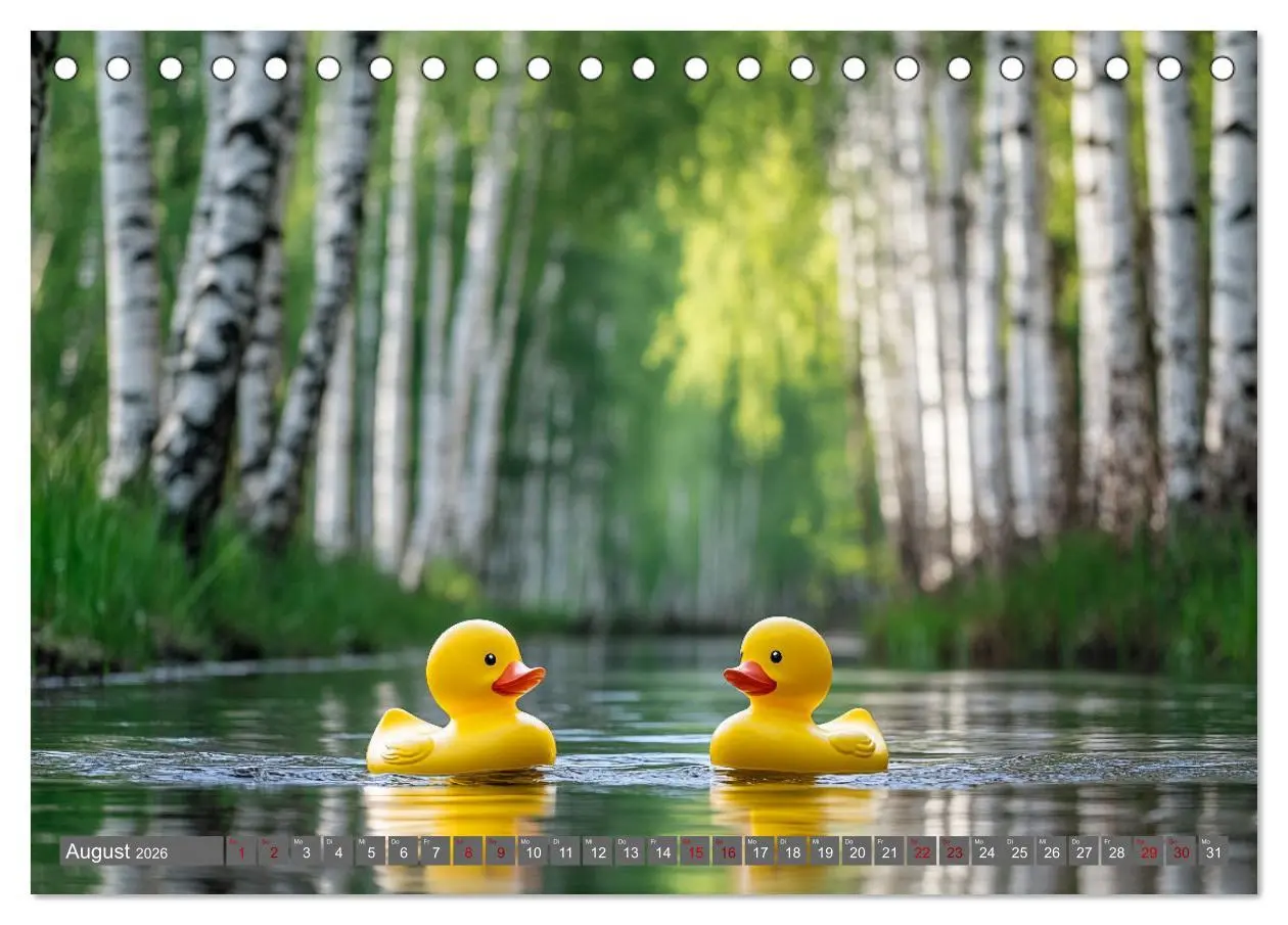 Bild: 9783457285565 | Gummienten auf Weltreise (Tischkalender 2026 DIN A5 quer), CALVENDO...