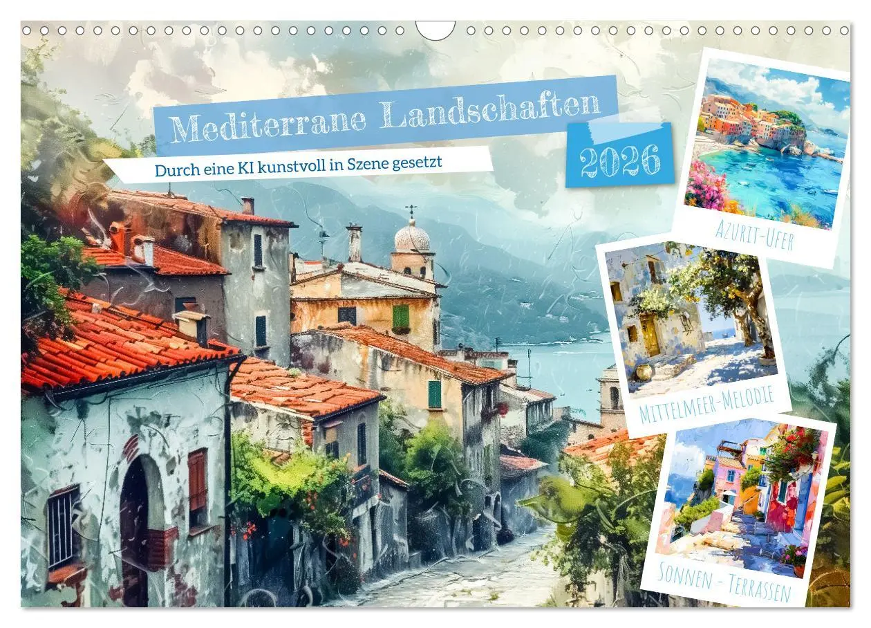 Cover: 9783457425565 | Mediterrane Landschaften (Wandkalender 2026 DIN A3 quer), CALVENDO...
