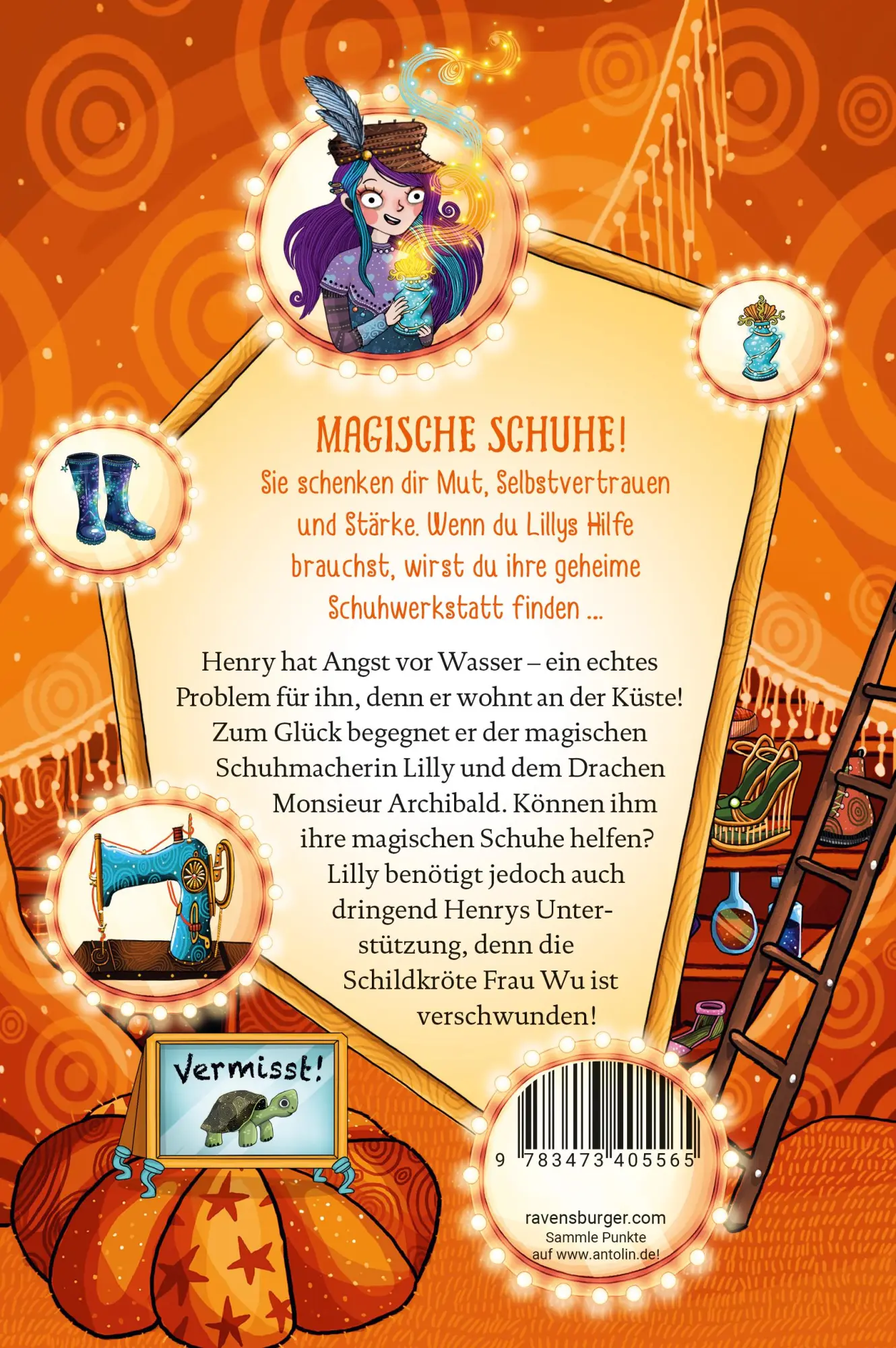 Rückseite: 9783473405565 | Lillys magische Schuhe, Band 6: Die verschwundene Schildkröte...