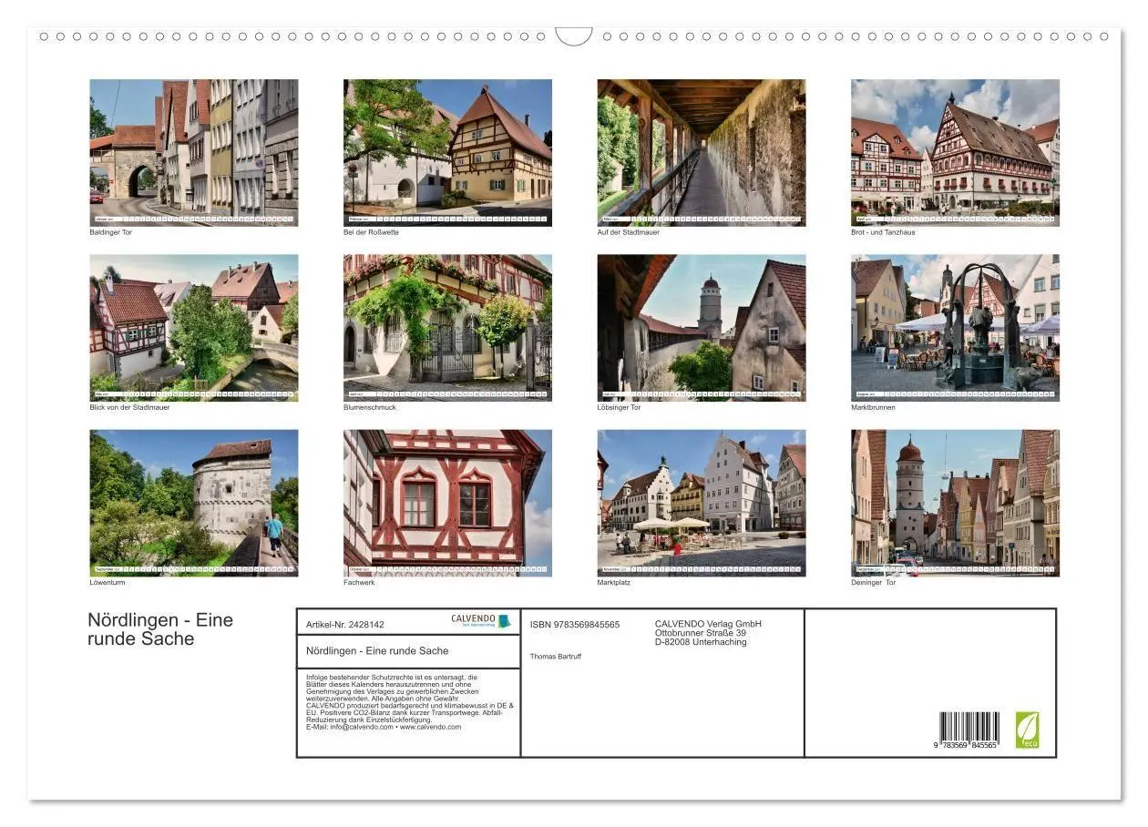 Bild: 9783569845565 | Nördlingen - Eine runde Sache (Wandkalender 2027 DIN A2 quer),...