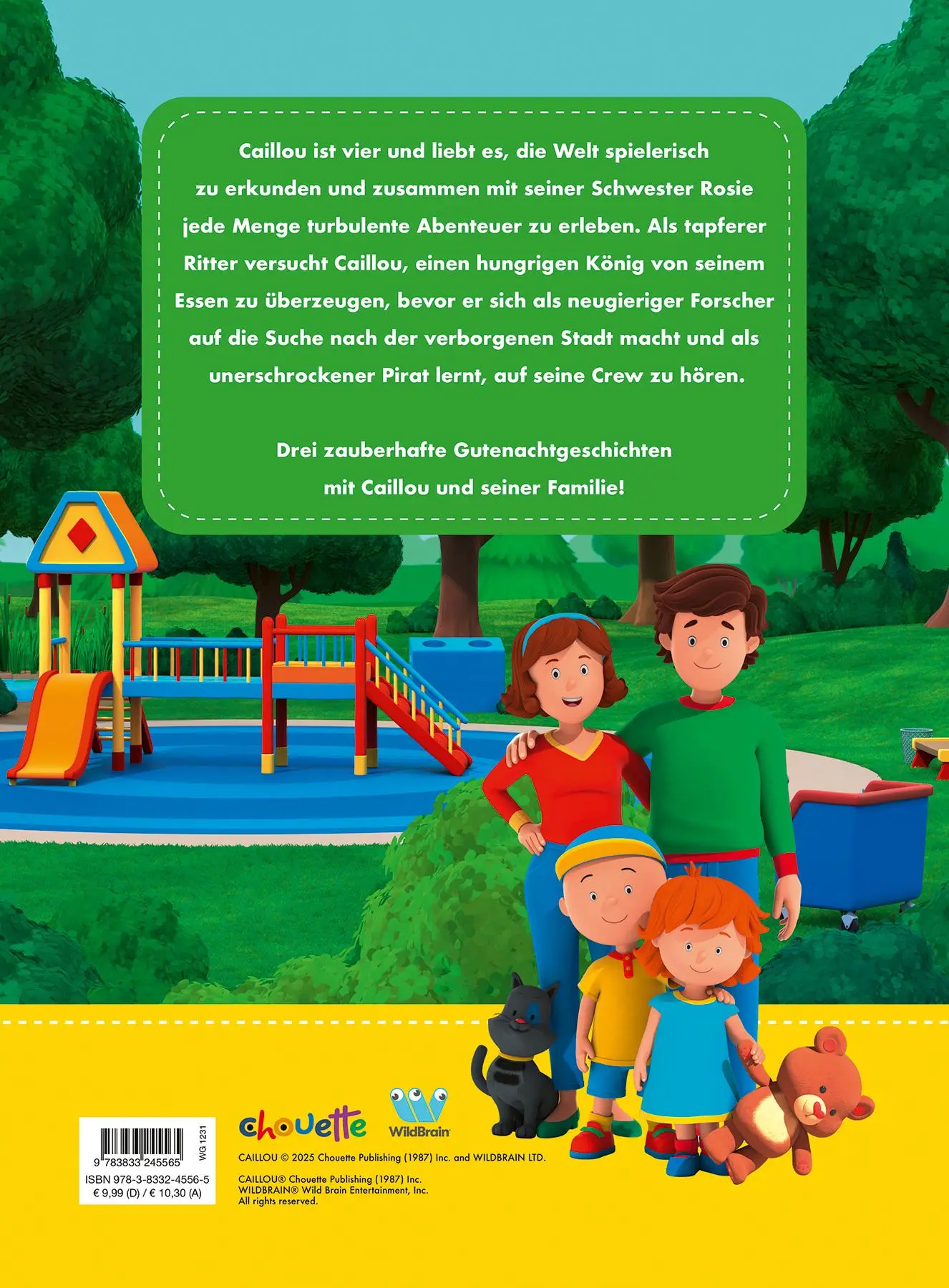 Rückseite: 9783833245565 | Caillou: Die schönsten Gutenachtgeschichten | Geschichtenbuch | Weber