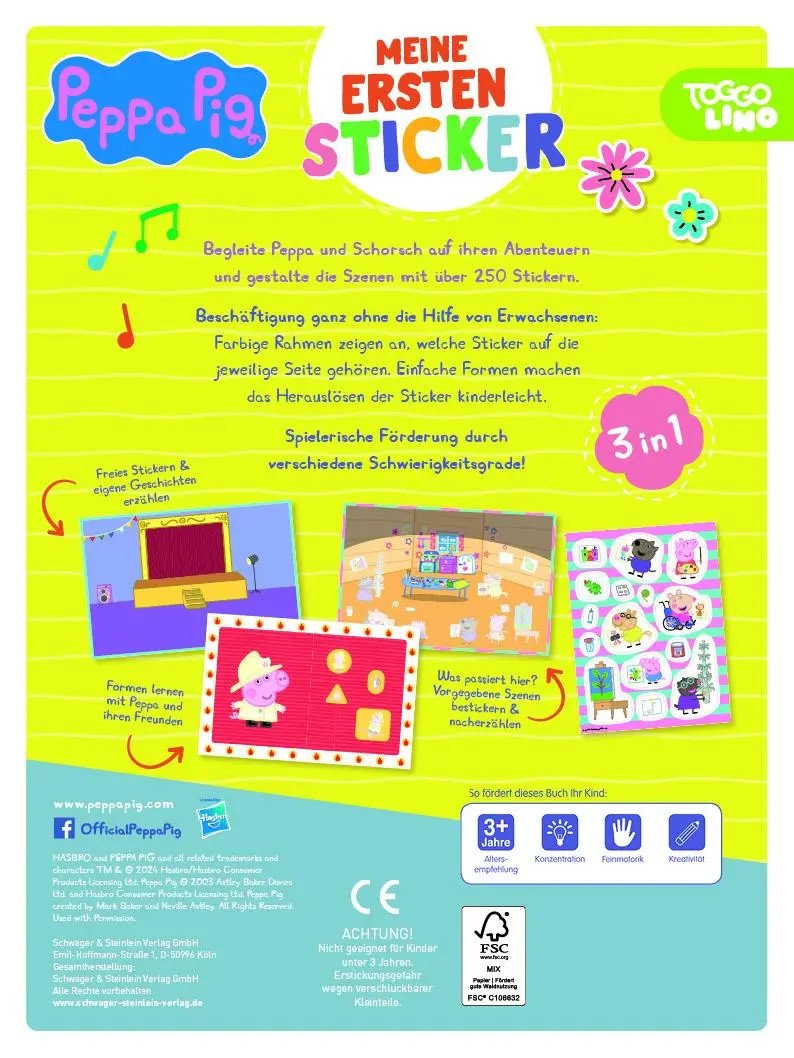 Rückseite: 9783849945565 | Peppa Pig - Meine ersten Sticker | Schwager &amp; Steinlein Verlag | Buch