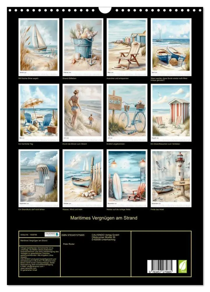 Bild: 9783457275665 | Maritimes Vergnügen am Strand (Wandkalender 2026 DIN A3 hoch),...
