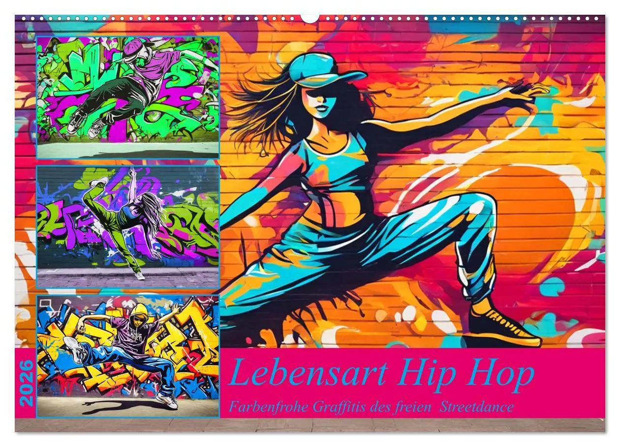 Cover: 9783457415665 | Lebensart Hip Hop (Wandkalender 2026 DIN A2 quer), CALVENDO...