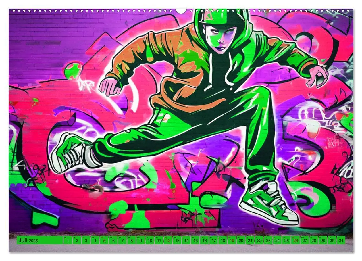 Bild: 9783457415665 | Lebensart Hip Hop (Wandkalender 2026 DIN A2 quer), CALVENDO...