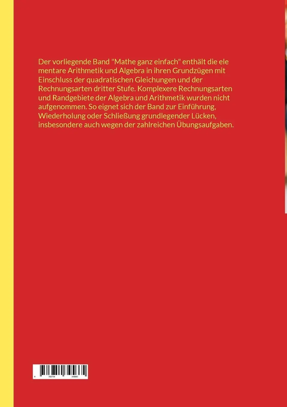 Rückseite: 9783754345665 | Mathe ganz einfach | Elementare Arithmetik und Algebra | Schubert