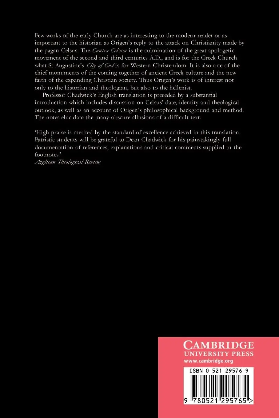 Rückseite: 9780521295765 | Origen | Contra Celsum | Origen | Taschenbuch | Englisch | 2003