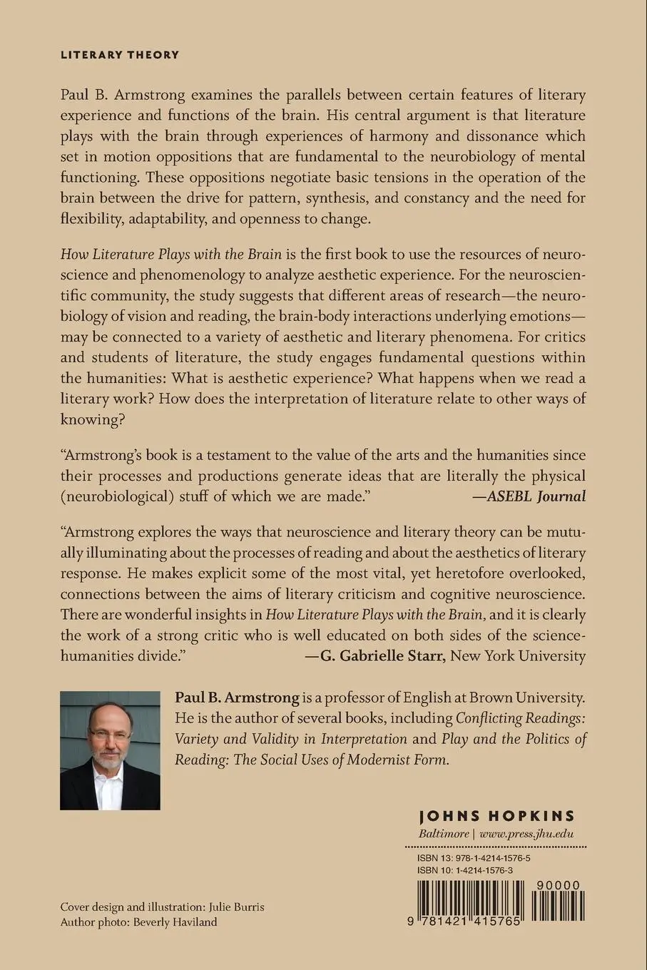 Rückseite: 9781421415765 | How Literature Plays with the Brain | Paul B. Armstrong | Taschenbuch