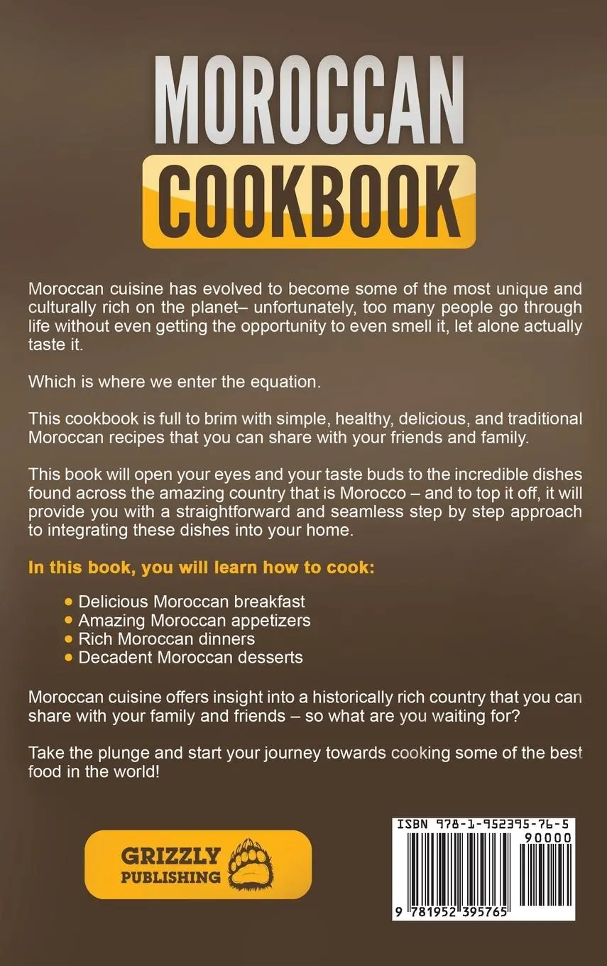 Rückseite: 9781952395765 | Moroccan Cookbook | Traditional Moroccan Recipes Made Easy | Buch