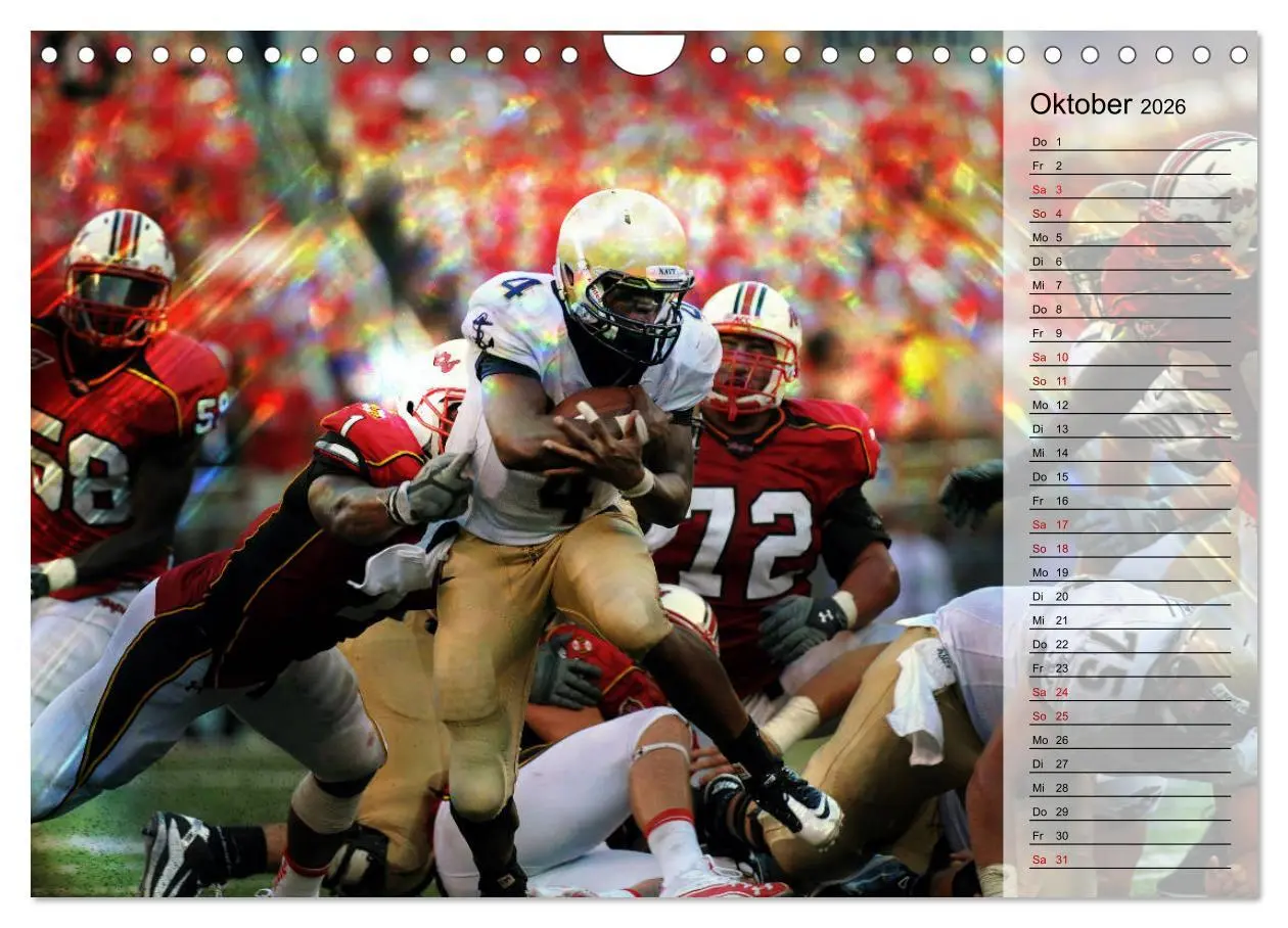 Bild: 9783457885765 | HEROES - American Football (Wandkalender 2026 DIN A4 quer),...
