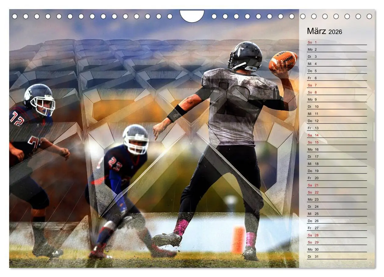 Bild: 9783457885765 | HEROES - American Football (Wandkalender 2026 DIN A4 quer),...