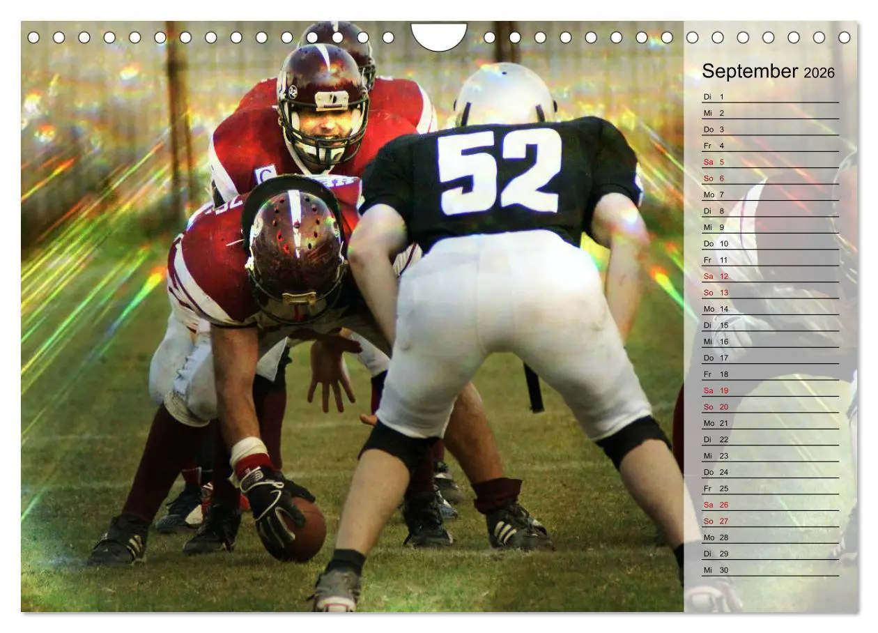 Bild: 9783457885765 | HEROES - American Football (Wandkalender 2026 DIN A4 quer),...