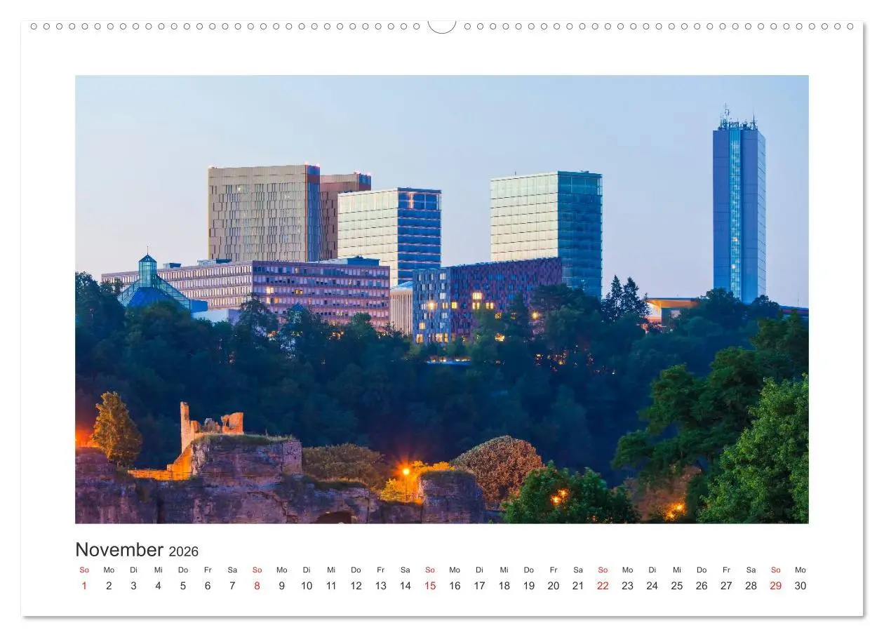 Bild: 9783516045765 | LUXEMBURG Stadt der Kontraste (Wandkalender 2026 DIN A2 quer),...