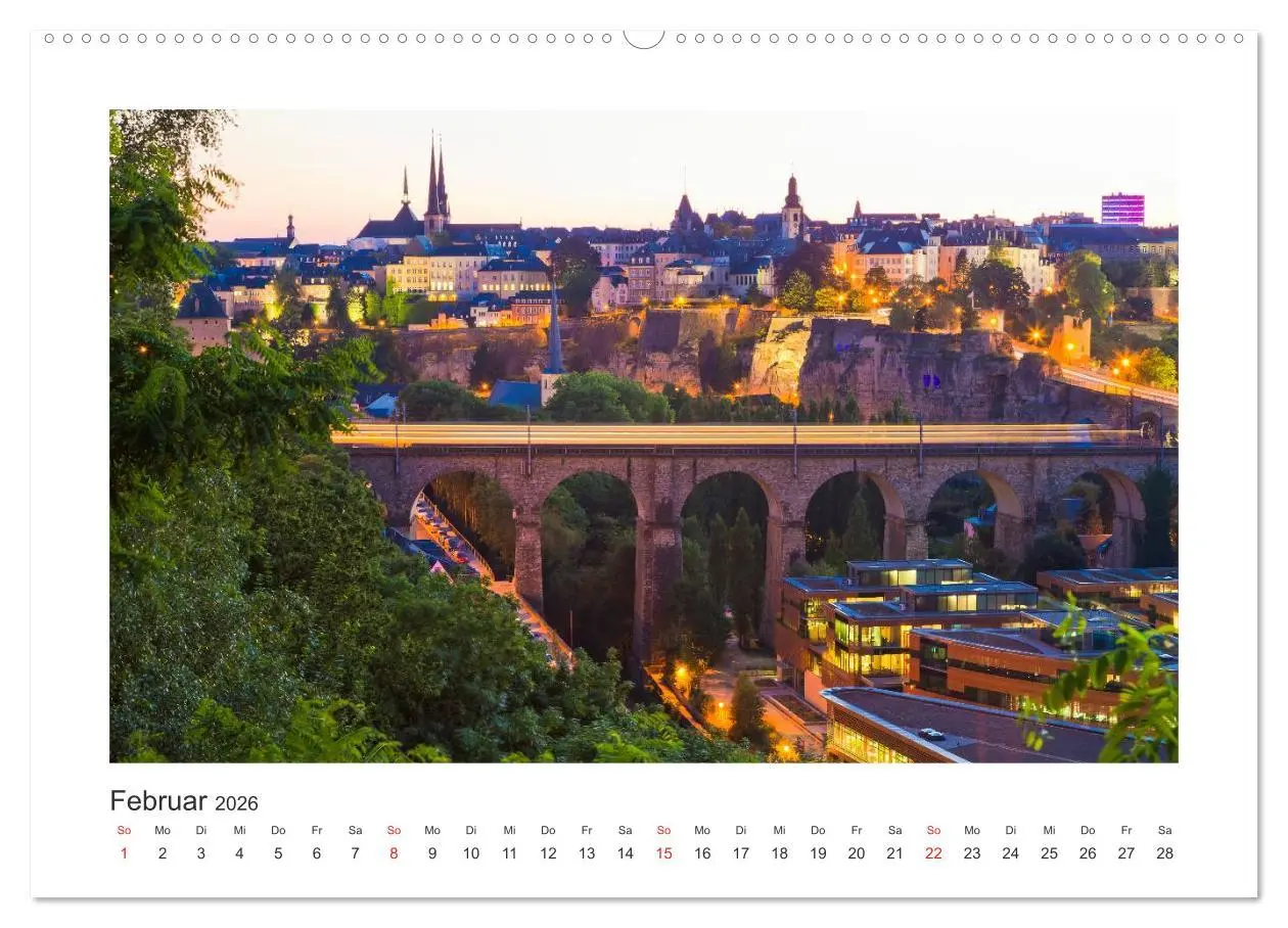 Bild: 9783516045765 | LUXEMBURG Stadt der Kontraste (Wandkalender 2026 DIN A2 quer),...