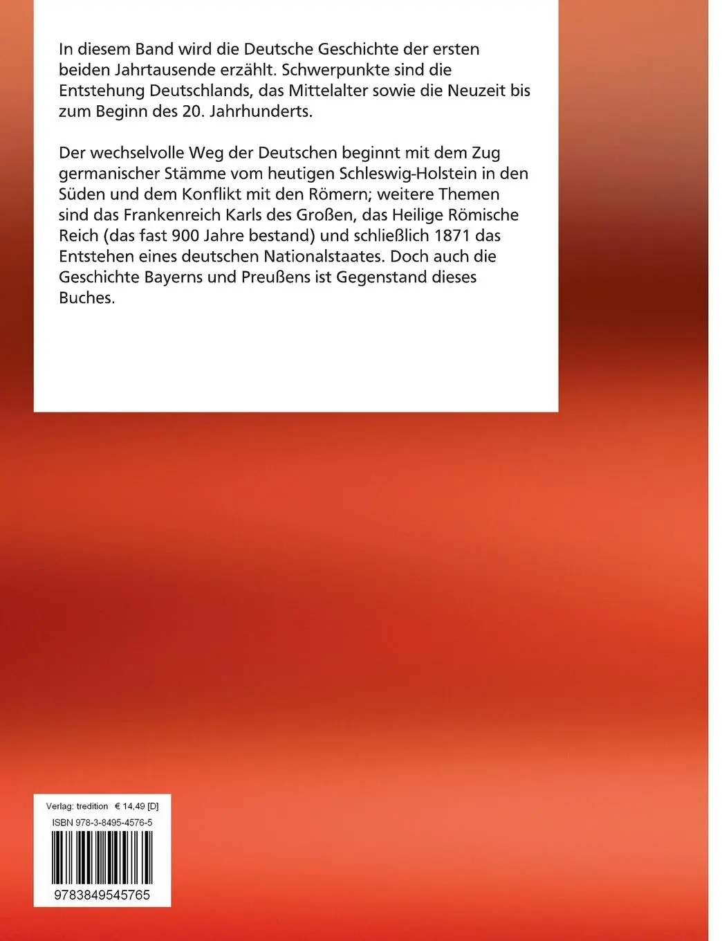 Rückseite: 9783849545765 | Der Weg der Deutschen | Franz Lechermann | Taschenbuch | 372 S. | 2013