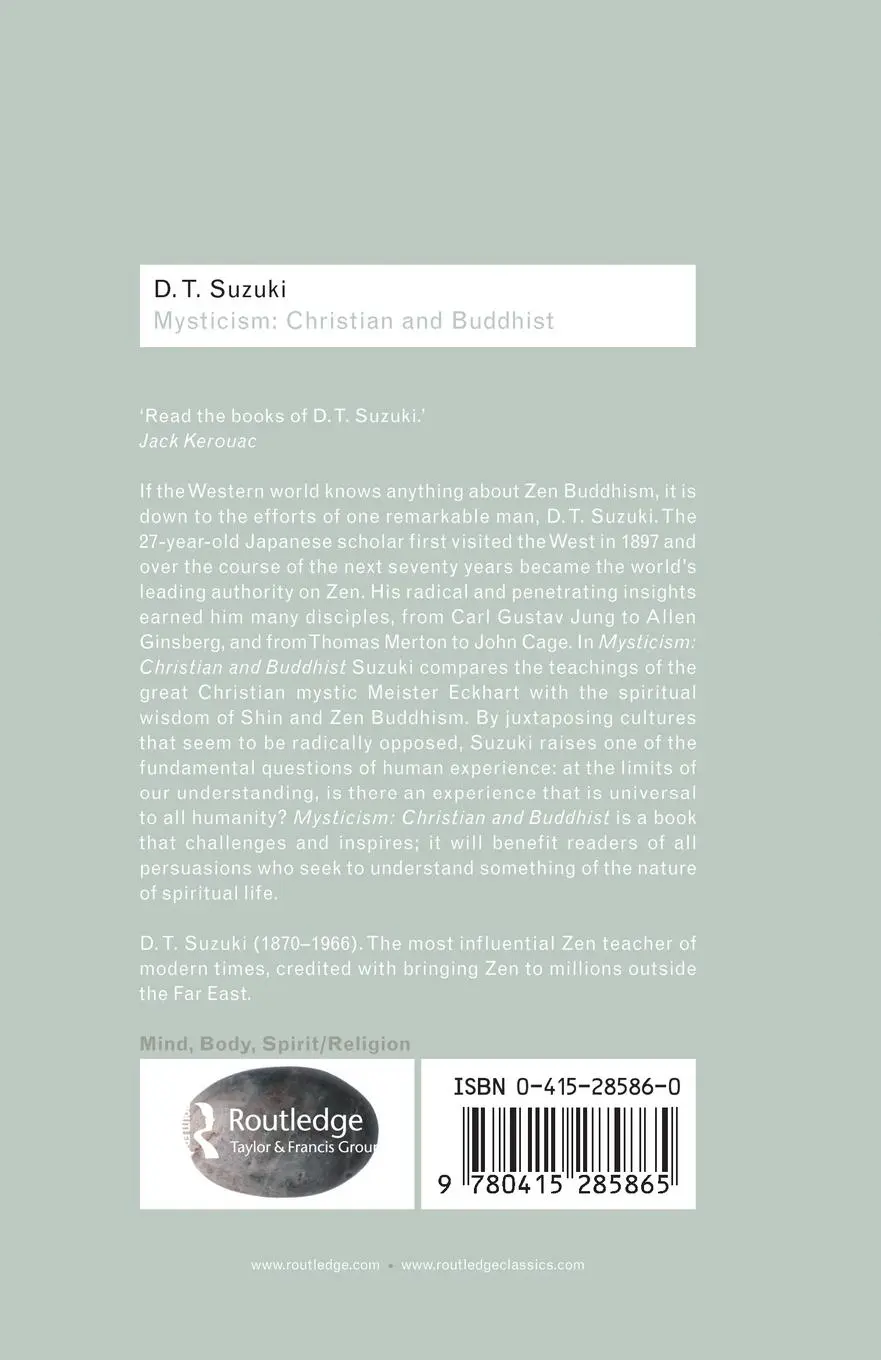 Rückseite: 9780415285865 | Mysticism | Christian and Buddhist | D. T. Suzuki | Taschenbuch | 2002