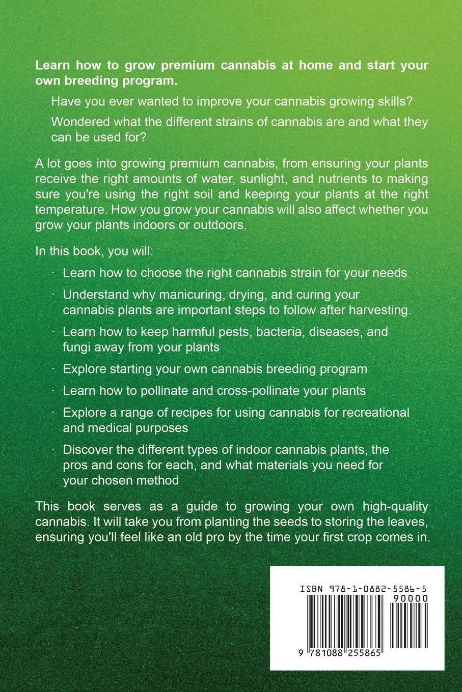 Rückseite: 9781088255865 | GROWING CANNABIS | Edward Lewis | Taschenbuch | Englisch | 2023