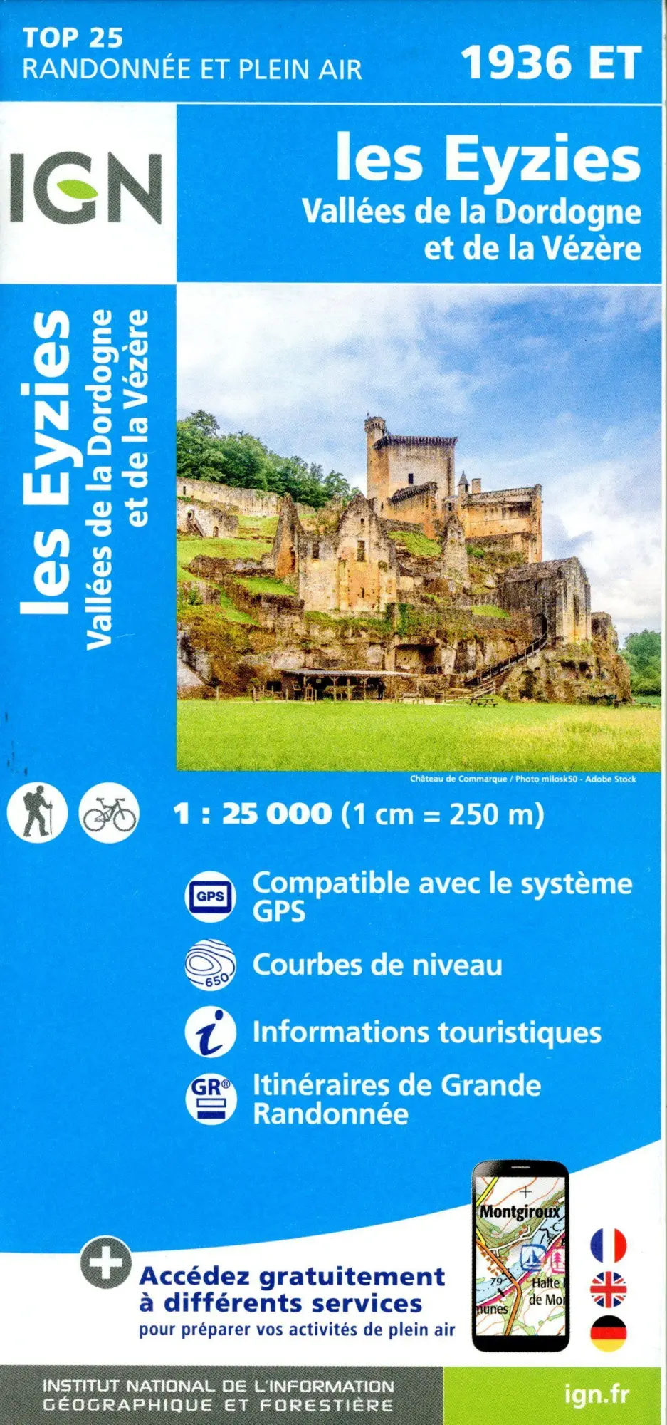 Cover: 9782758555865 | 1936ET Les Eyzies Vallée de la Dordogne | 1:25000 | (Land-)Karte